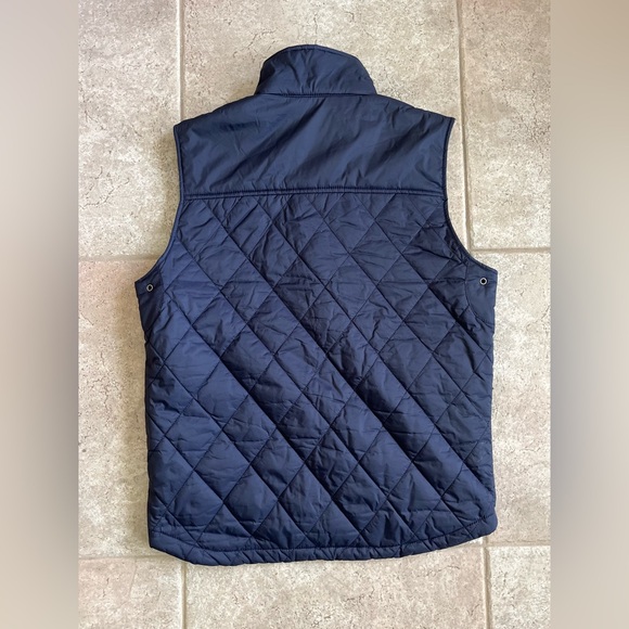 Banana Republic Quilted Puffer Vest NWT Small Navy Blue Full Snap Zip Pockets - Picture 2 of 6